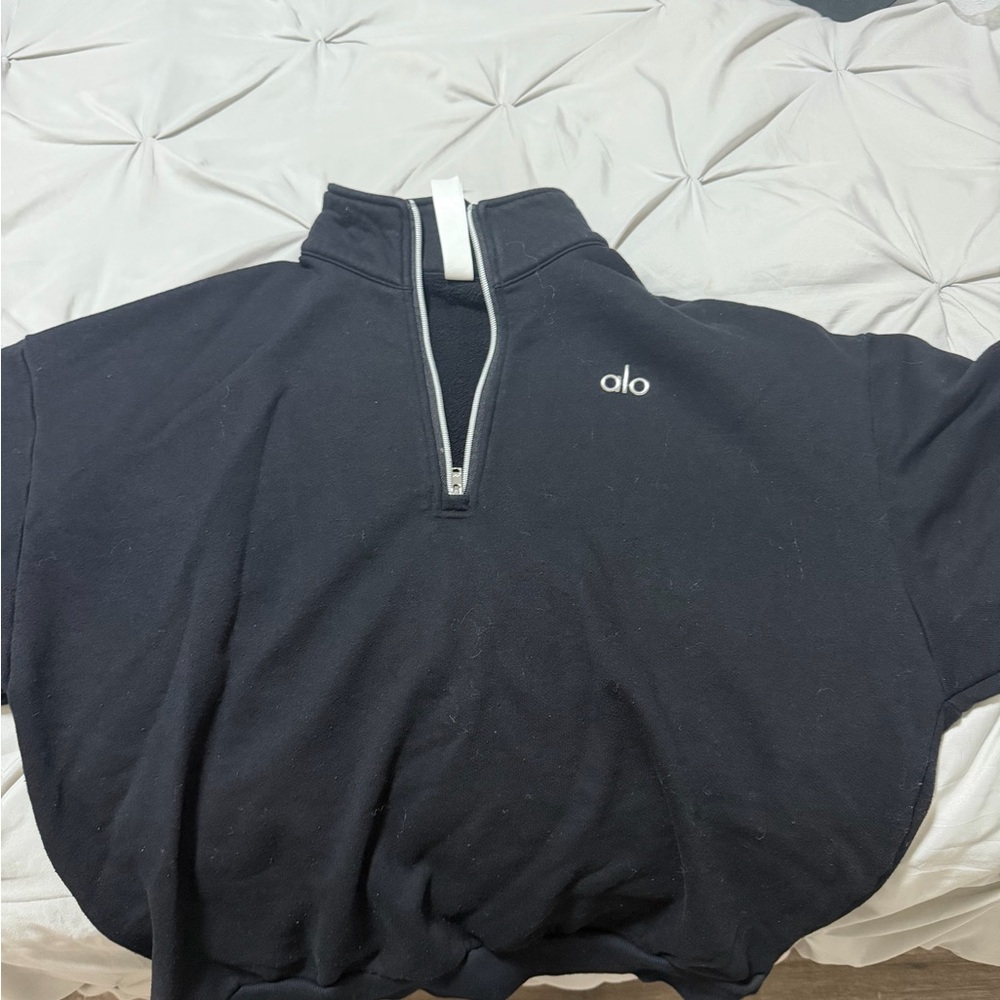 ALO Yoga Womens Black Half-Zip Sweater